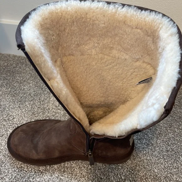 Tall Chocolate Uggs with Zipper - Picture 5 of 6